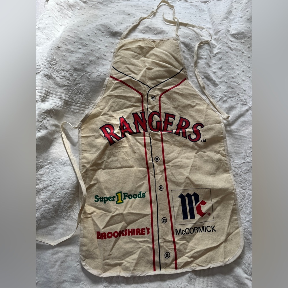 Vintage Baseball Apron Texas Rangers Child Size